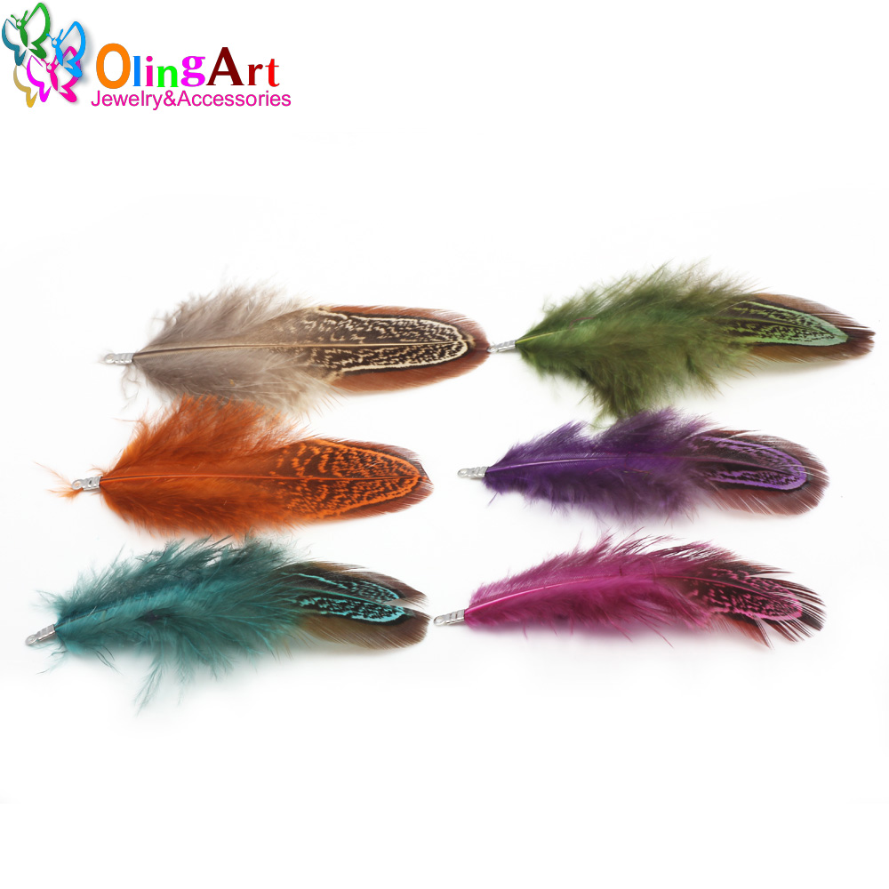 Women'S Fashion Earrings - OlingArt สีสันย้อมสีขนธรรมชาติพู่ 12pcs ผู้หญิงต่างหูสร้อยข้อมือ Choker เครื่องประดับ