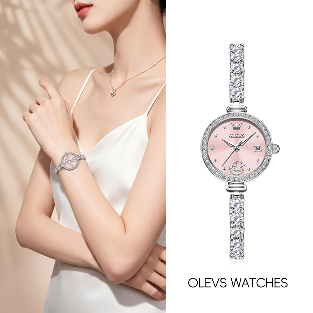 Women Fashion Simple - นาฬิกา OLEVS 2998 ของแท้จากแบรนด์ สำหรับผู้หญิง พร้อมกล่องของขวัญ