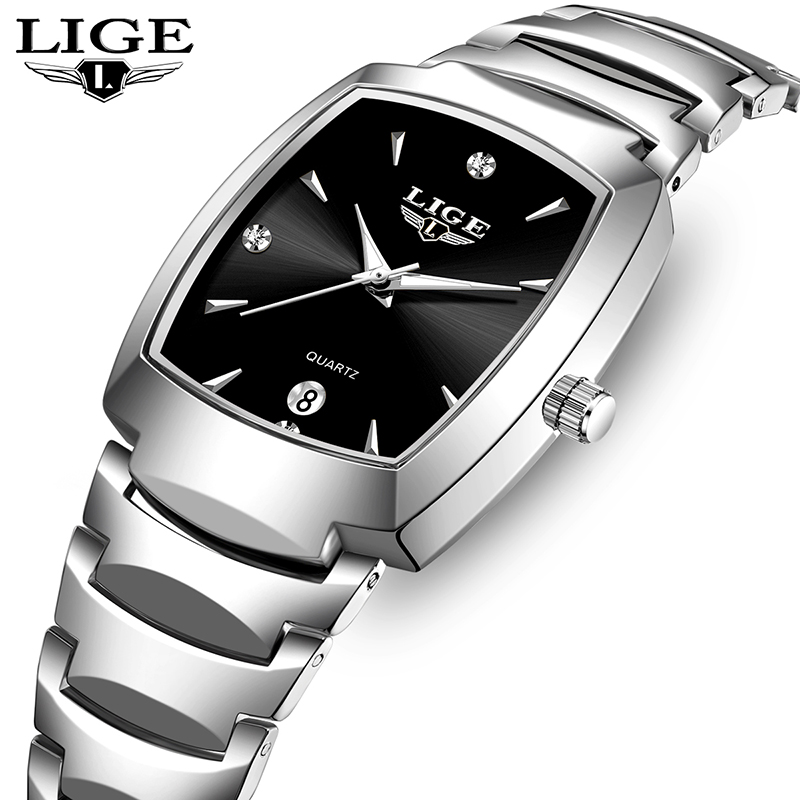 Women Fashion Simple - LIGE นาฬิกาผู้หญิงธุรกิจหรูหราสุภาพสตรีนาฬิกาหญิงนาฬิกากันน้ําแฟชั่นควอตซ์นาฬิกาเรียบง่ายสําหรับ Wome montre femme +