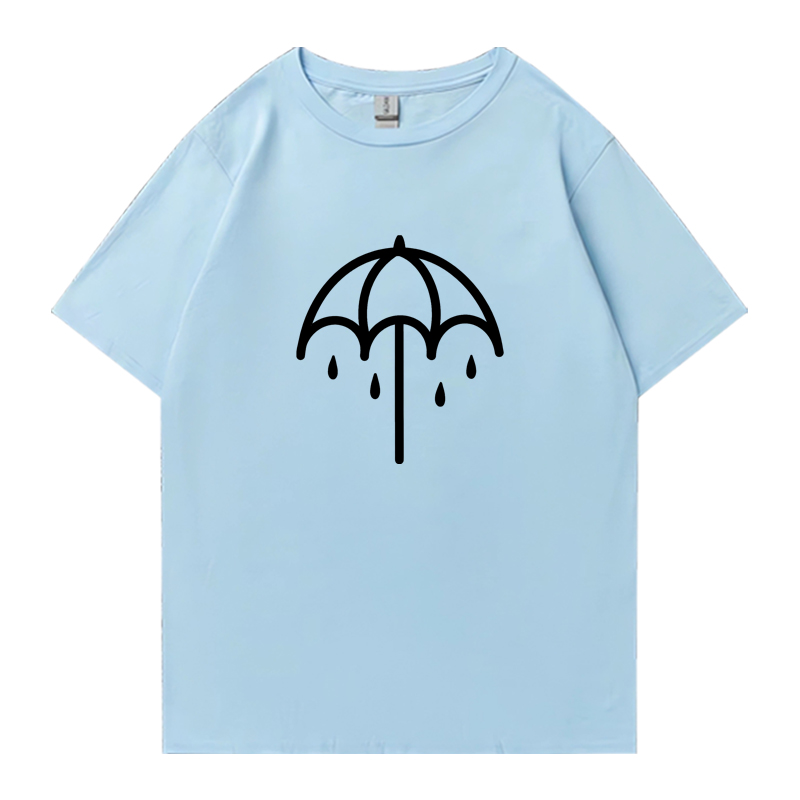 Women'S Fashion Umbrella - เสื้อยืดลำลองพิมพ์ลายร่มผ้าฝ้ายแท้สำหรับผู้ชายและผู้หญิงแฟชั่นหลวมๆ เสื้อยืดลำลองฤดูร้อนแบบใหม่