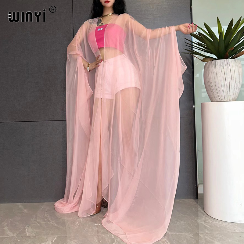 Women'S Fashion Kimono - Winyi ชุดชายหาดเซ็กซี่ปกปิดชุดว่ายน้ำกิโมโนสำหรับผู้หญิงชุดเดรส2023ใส่เดินชายหาดชุดเดรสเดรสไหมพรมมุมมองแบบขาวดำ