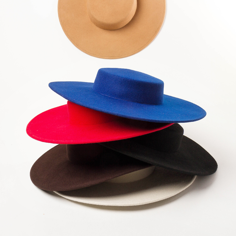 Women'S Fashion Show 2022 - 2022ผู้หญิงกว้าง Brim ขนสัตว์อย่างเป็นทางการ Fedoras เวทีแสดง Felt