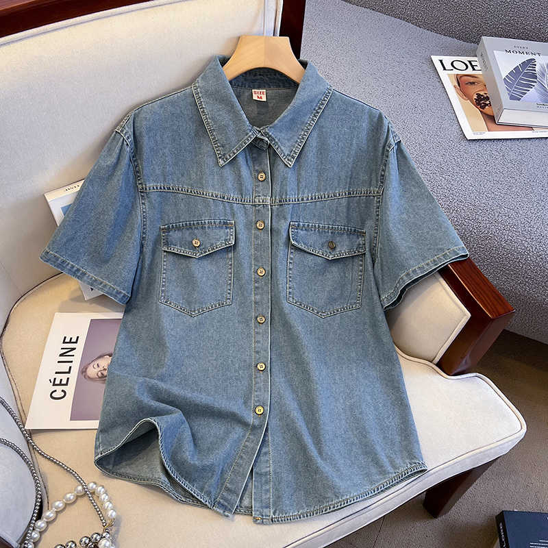Retro DENIM เสื้อผู้หญิงฤดูร้อ - Women'S Fashion Denim Jacket บทวิจารณ์และราคา