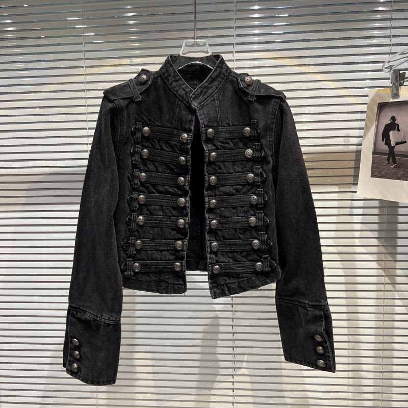 แจ็คเก็ตยีนส์สั้นแบบมีสายสะพาย - Women'S Fashion Denim Jacket บทวิจารณ์และราคา