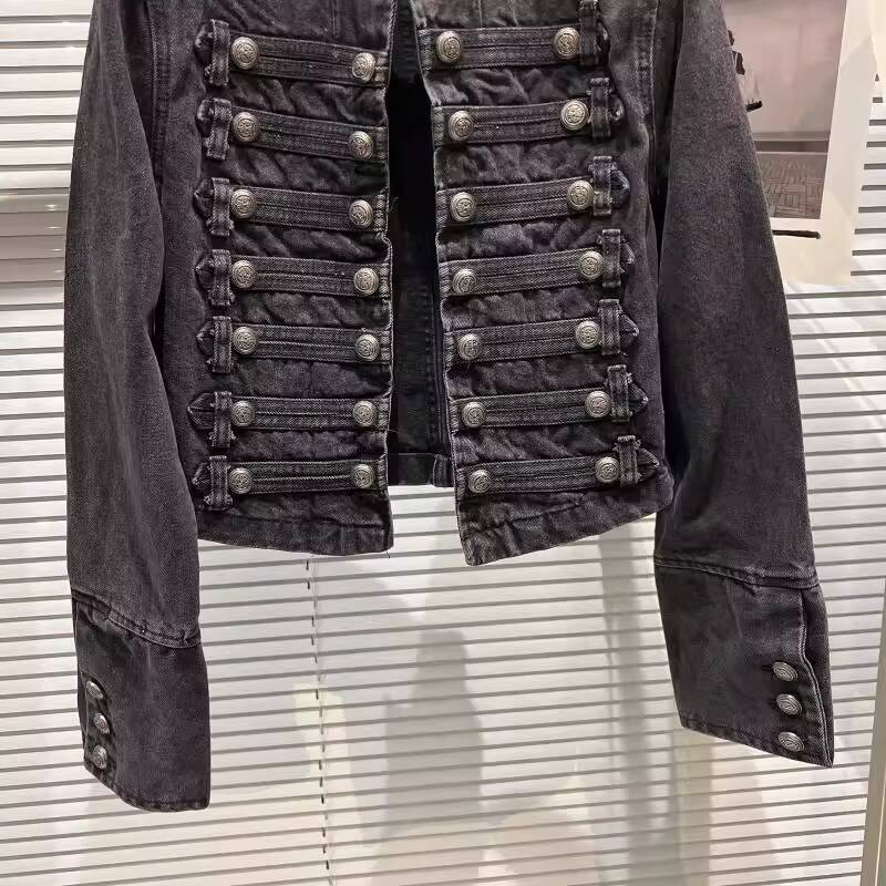 แจ็คเก็ตยีนส์สั้นแบบมีสายสะพาย - Women'S Fashion Denim Jacket บทวิจารณ์และราคา