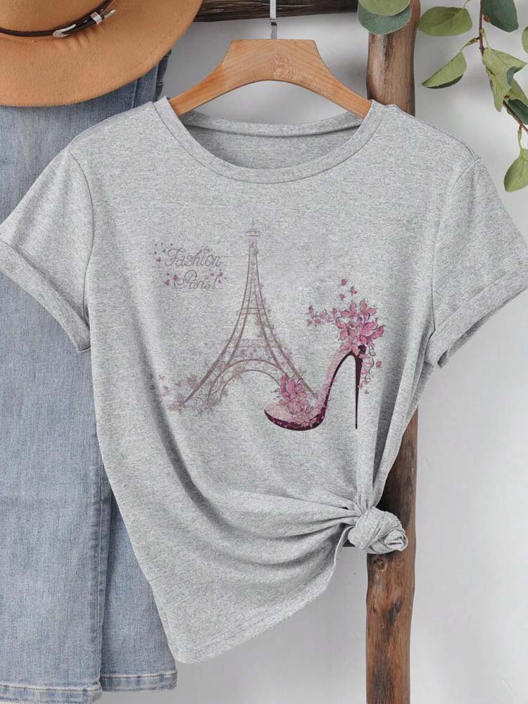 แฟชั่น Paris EIFFEL Tower พิมพ - Women'S Fashion Paris บทวิจารณ์และราคา