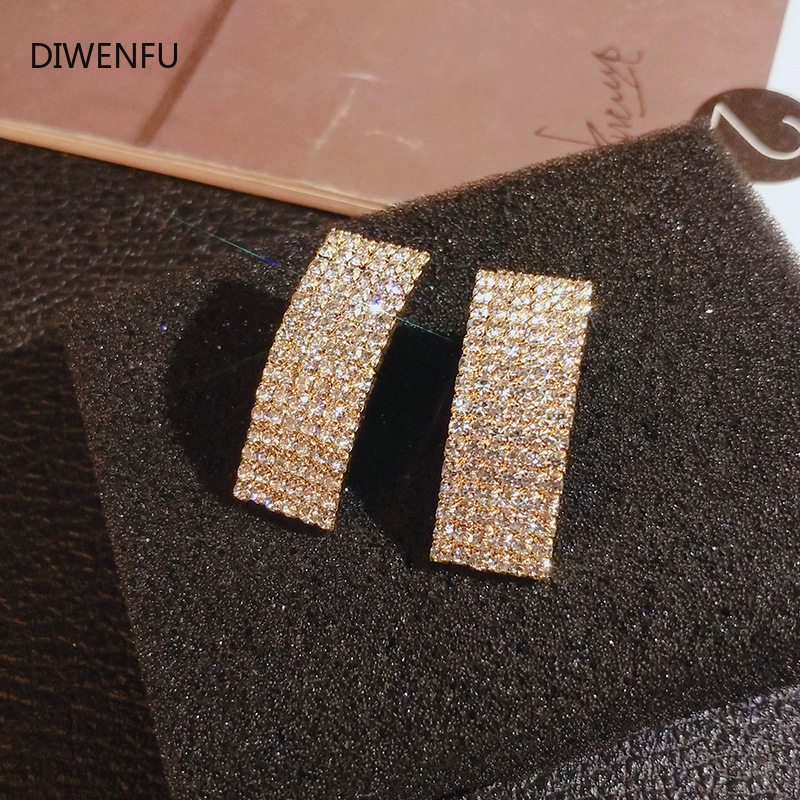 14K สีเหลืองทองเพชรต่างหูสแควร - Women'S Fashion Paris บทวิจารณ์และราคา