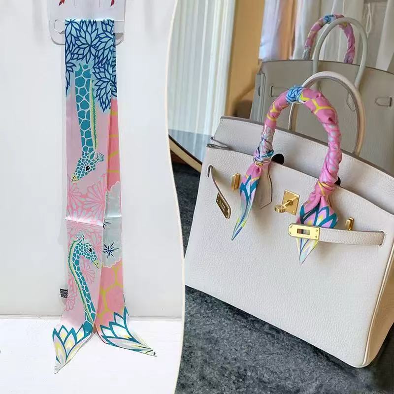 ผ้าพันคอไหมทวิลล์ลายยีราฟสไตล์ - Women Fashion Usa บทวิจารณ์และราคา