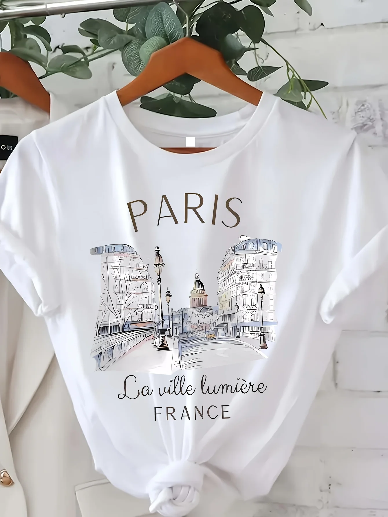 เสื้อยืดแฟชั่นลายกราฟิกพารีส เ - Women'S Fashion Paris บทวิจารณ์และราคา