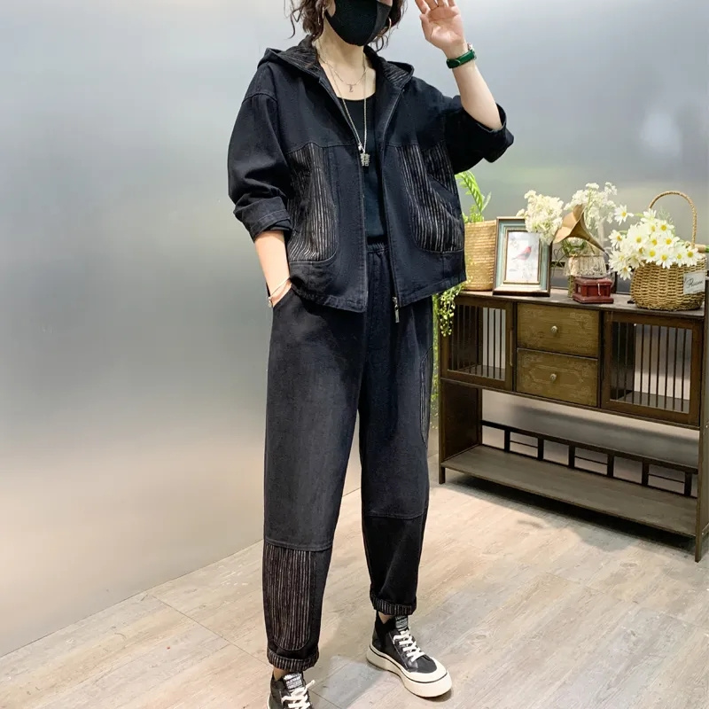 แจ็คเก็ต qdenim มีฮู้ดสำหรับฤด - Women'S Fashion Denim Jacket บทวิจารณ์และราคา
