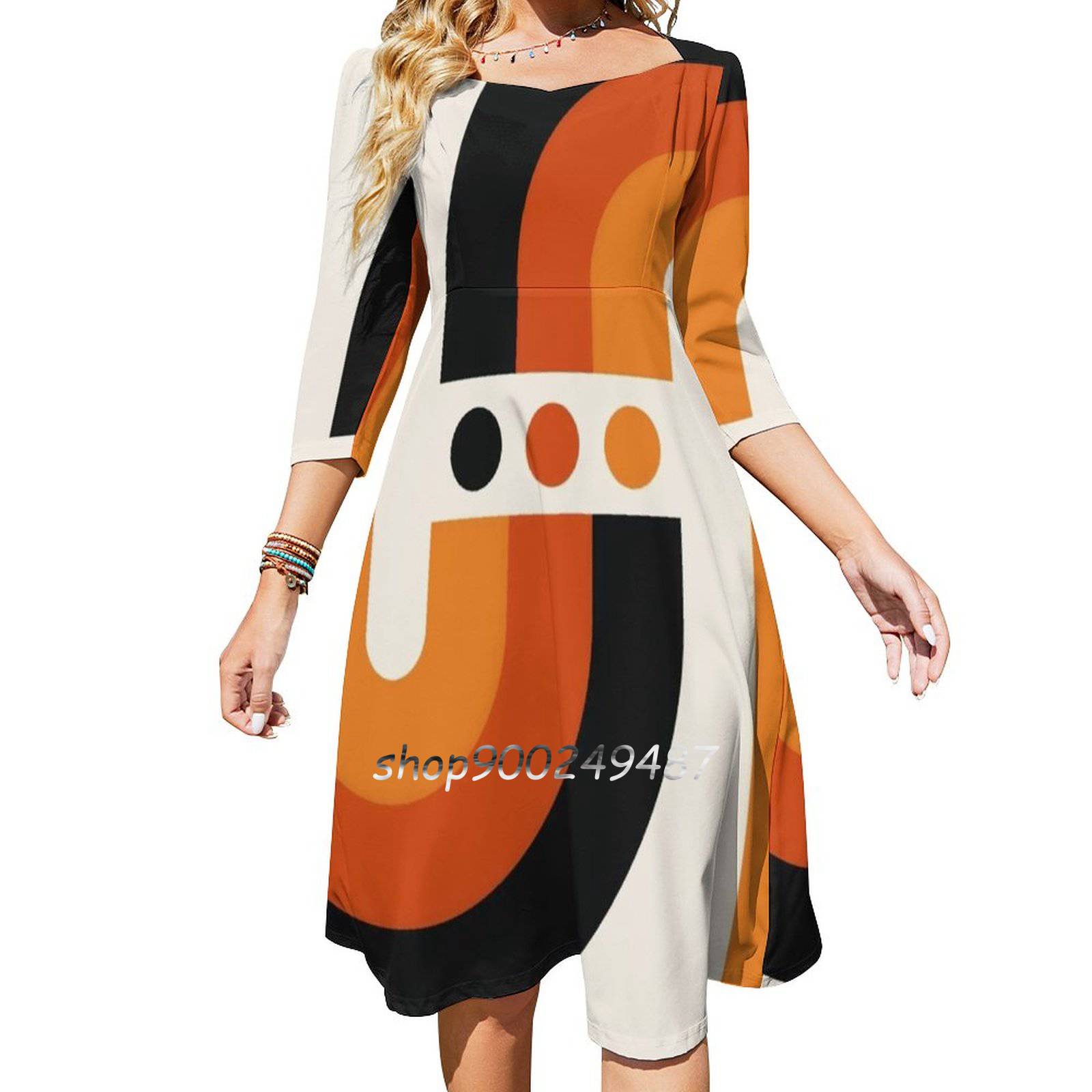 Sunset Rainbow Flare ชุดสแควร์ - Women'S Fashion Of The 60S บทวิจารณ์และราคา