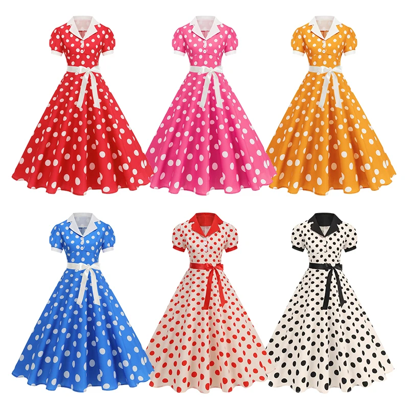 เดรสลายจุดวินเทจสำหรับผู้หญิง  - Women'S Fashion Of The 60S บทวิจารณ์และราคา
