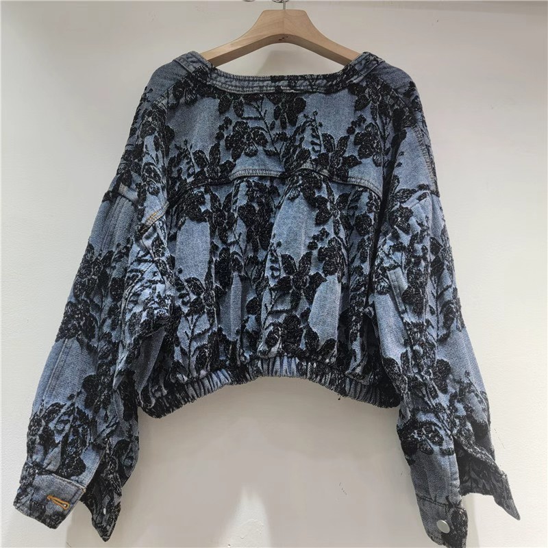 แฟชั่นแจ็คการ์ดแจ็คเก็ตยีนส์สั - Women'S Fashion Denim Jacket บทวิจารณ์และราคา