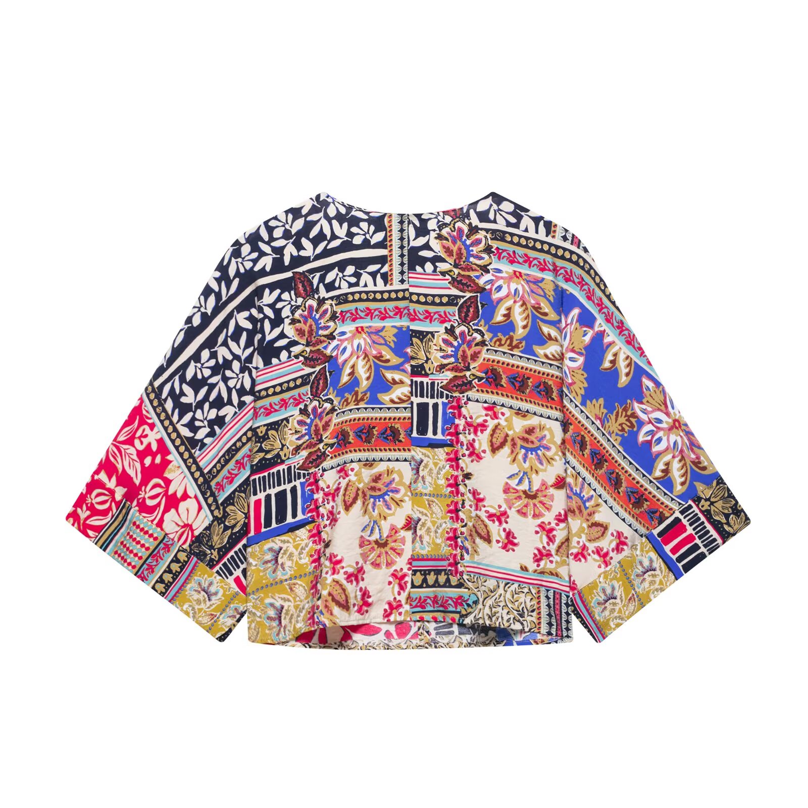 Zevityผู้หญิงแฟชั่นVผ้าPatchwo - Women'S Fashion Kimono บทวิจารณ์และราคา