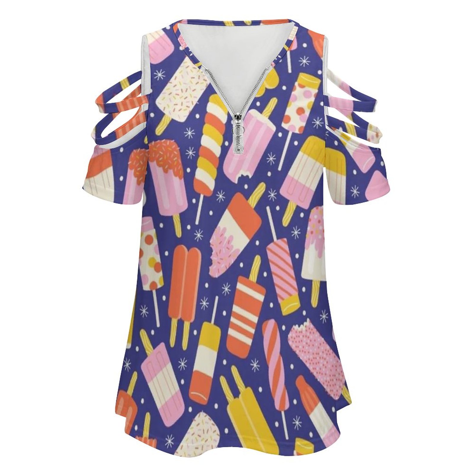 Popsicles ใหม่แฟชั่น Zip Off ไ - Women Fashion Vector บทวิจารณ์และราคา