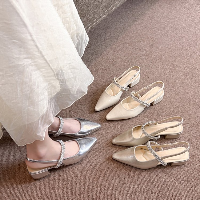 รองเท้าผู้หญิงแบบสวมรัดส้น ประ - Women Fashion Simple บทวิจารณ์และราคา