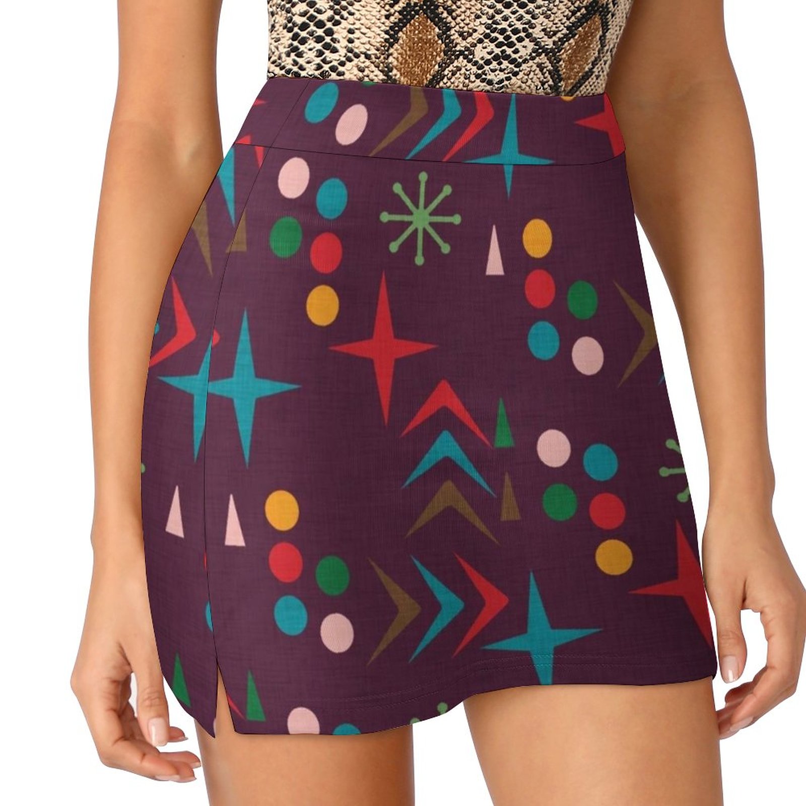ลายอะตอม สีม่วง Mid Century Mo - Women'S Fashion Of The 60S บทวิจารณ์และราคา
