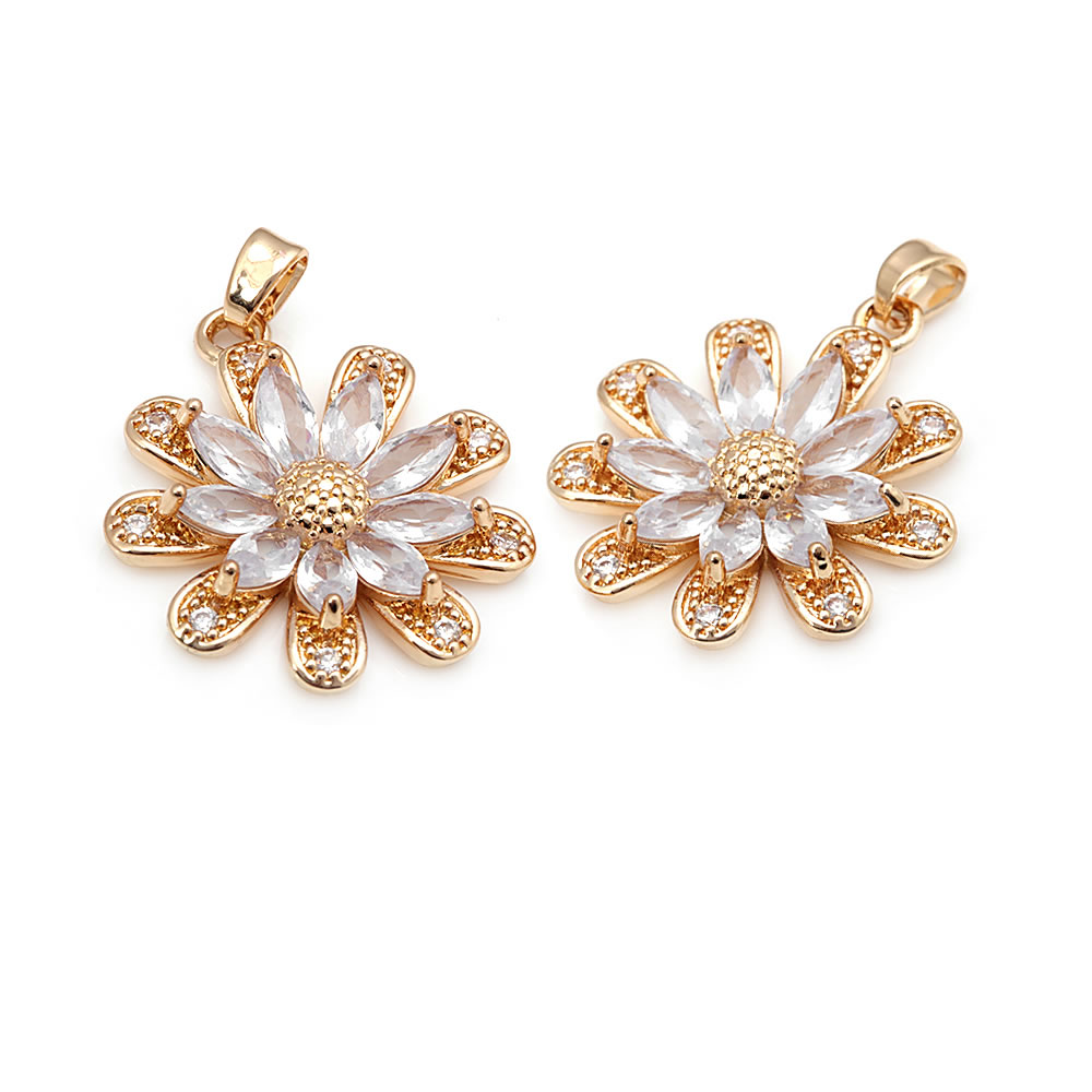 จี้รูปดอกทานตะวันสีทอง 18K ทำจ - Women'S Fashion Earrings บทวิจารณ์และราคา