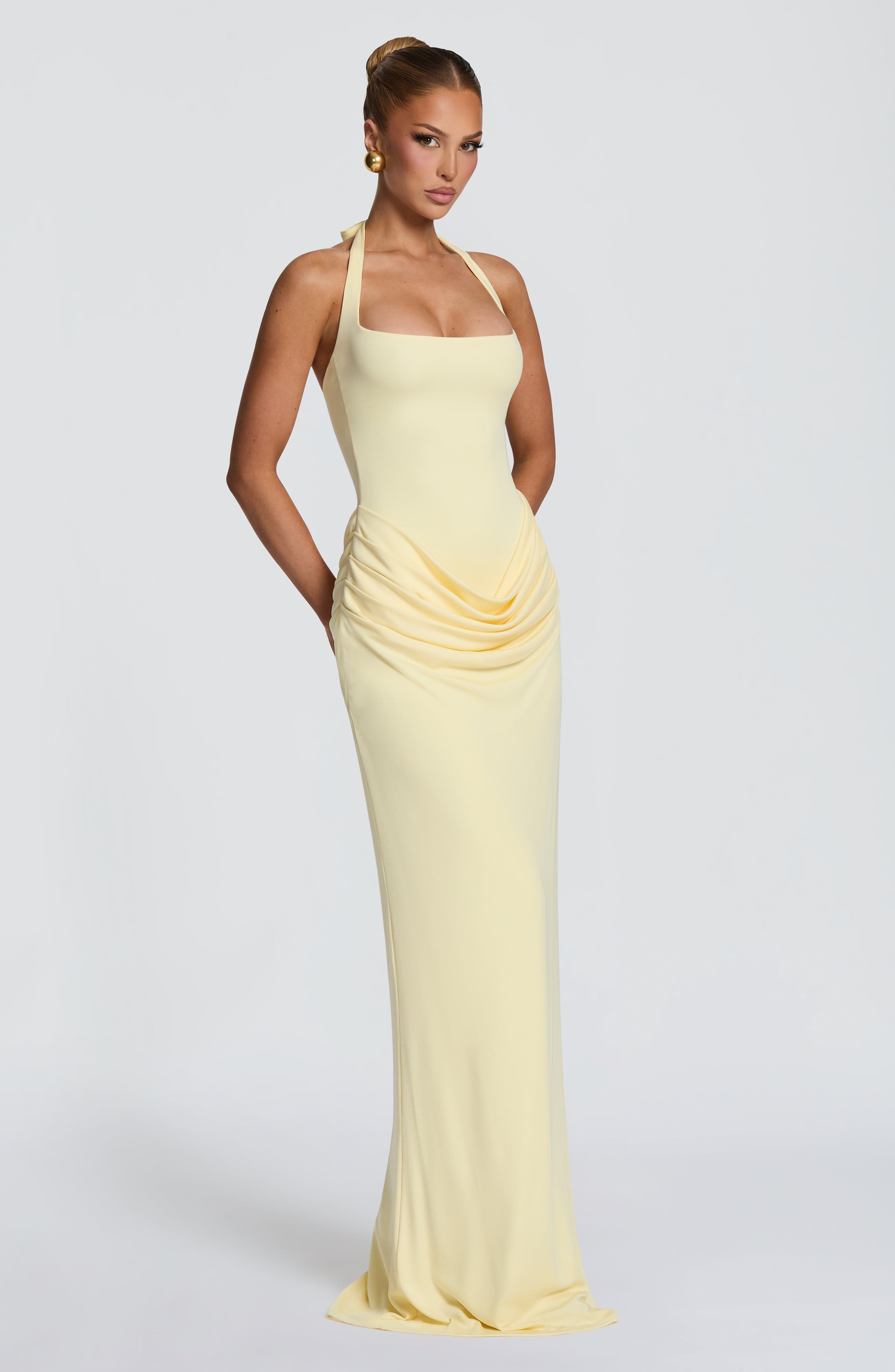 เดรสยาวคอเหลี่ยมแบบผูกคอ พร้อม - Bodycon Dress Women บทวิจารณ์และราคา