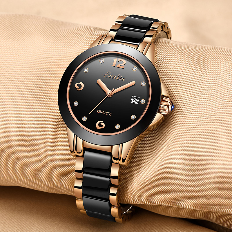นาฬิกาข้อมือผู้หญิง LIGE Sunkt - Women Fashion Simple บทวิจารณ์และราคา