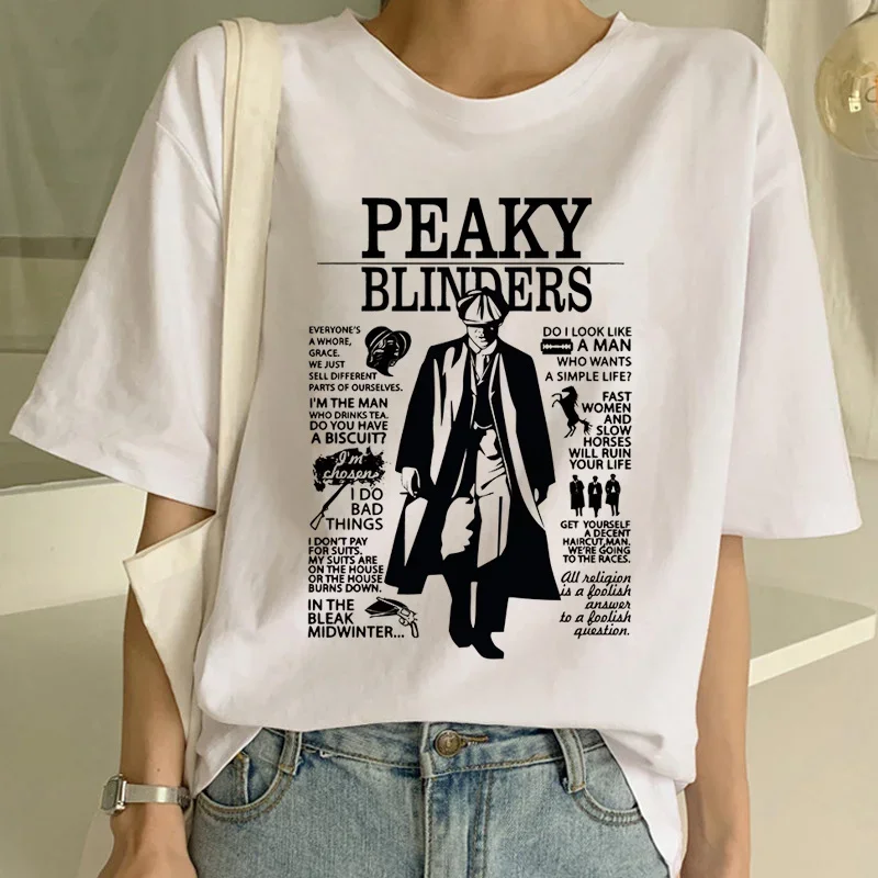 เสื้อยืดแขนสั้นฮาราจูกุสำหรับผ - Women'S Fashion Peaky Blinders บทวิจารณ์และราคา