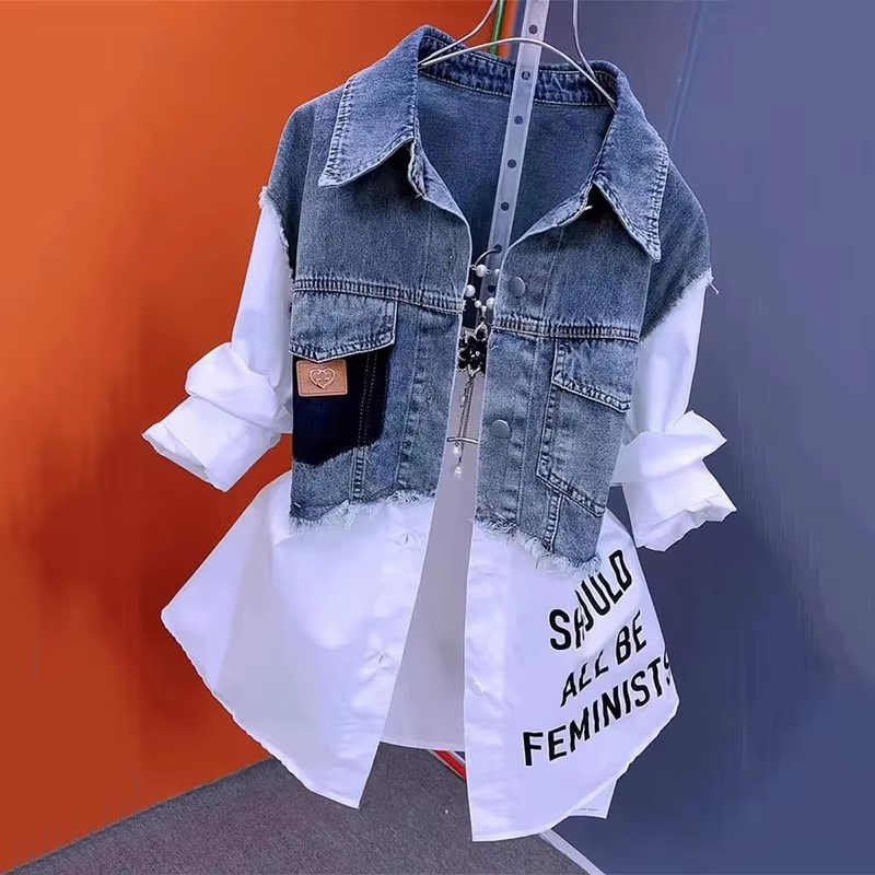 2025 ใหม่ฤดูใบไม้ผลิ/ฤดูร้อนแฟ - Women'S Fashion Denim Jacket บทวิจารณ์และราคา