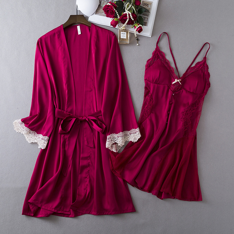 ชุดคลุมอาบน้ำชุดกิโมโนผ้าซาติน - Women'S Fashion Kimono บทวิจารณ์และราคา