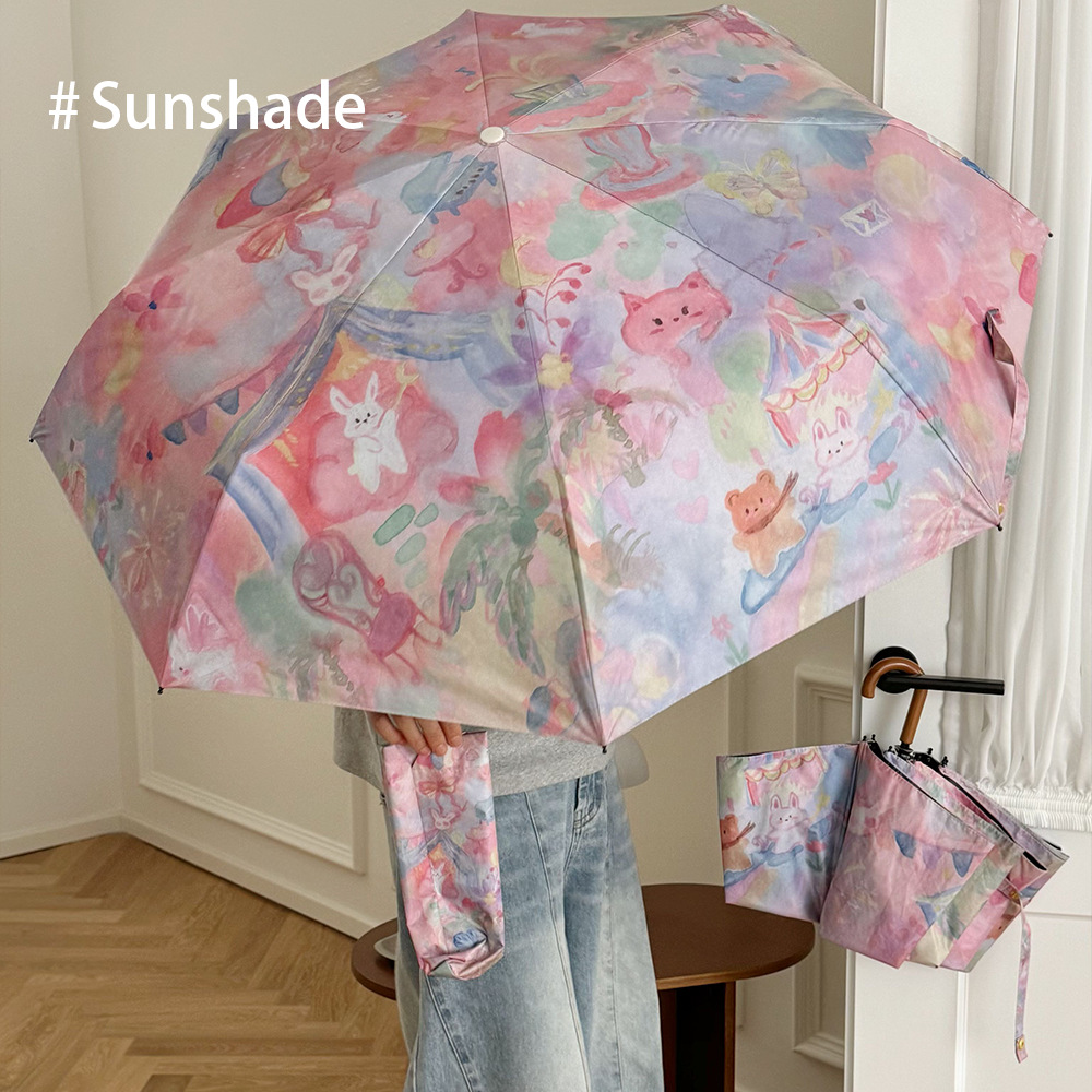 ร่มพับมือแบบพิมพ์ลายแฟชั่นสำหร - Women'S Fashion Umbrella บทวิจารณ์และราคา